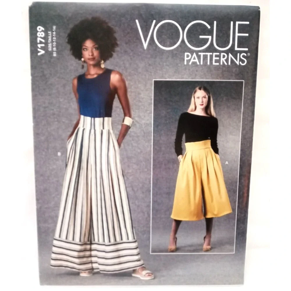 Vogue V1789 Misses Wide Legged Palazzo Pants Size 8-16  Uncut Sewing Pattern